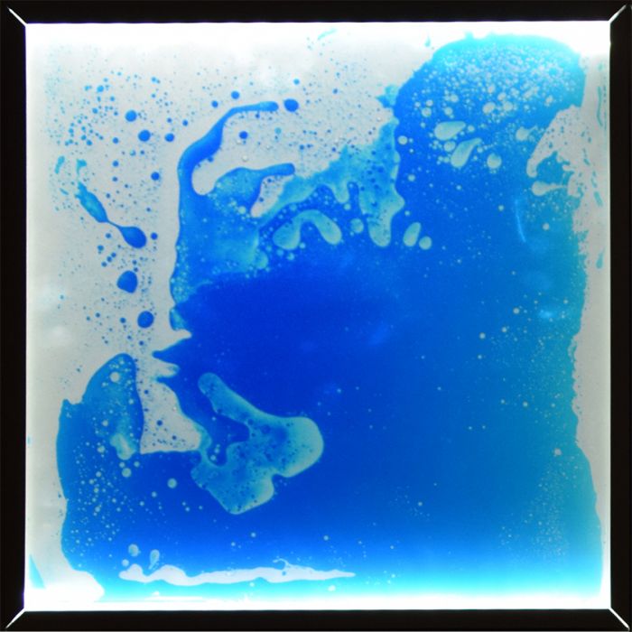 Snoezel vloertegel - blauwe vloeistof met LED verlichting 50x50 cm Snoezel vloertegel - blauwe vloeistof met LED verlichting 50x50 cm